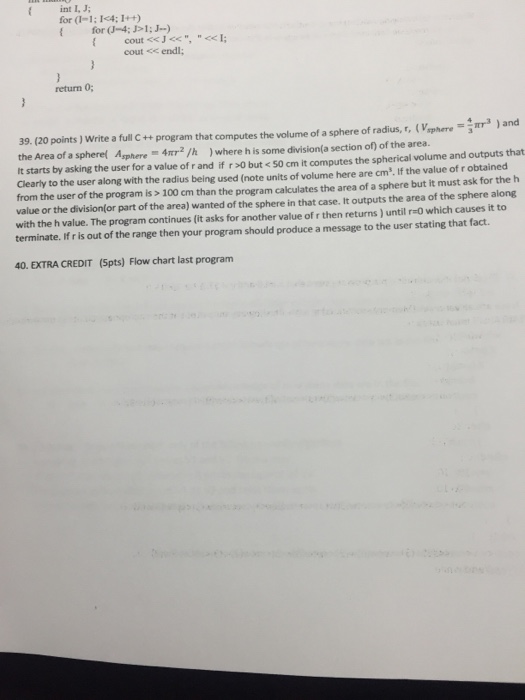  Write a full C++ program that computes the volume of a