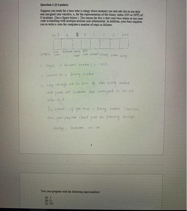 me Question 1 (2.0 points) Suppose you work for a bots his