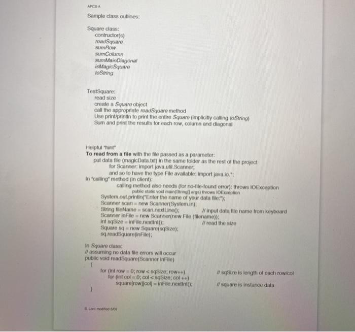 numbers is a magic square if the sum of the elements in