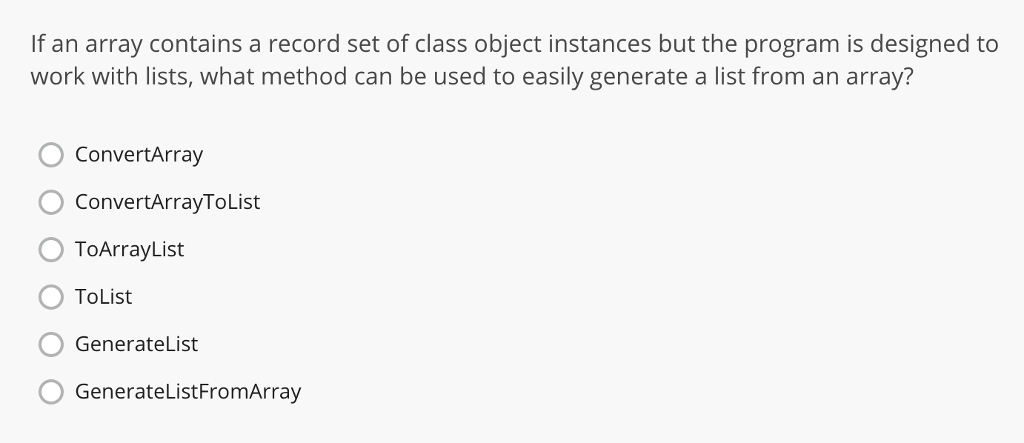 If an array contains a record set of class object instances
