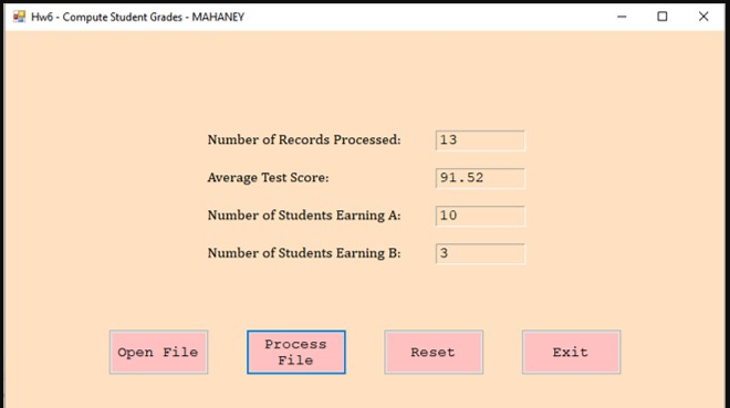 Chapter 5 Write Student Grades from Input Text File Present the OpenFileDialog