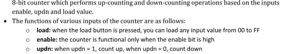 COMPUTER ENGINEERING Using Verilog The code I have so far 8-bit counter