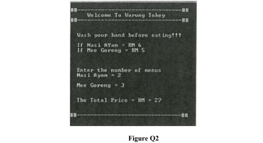 need to enter 2 integer values for execution of the program. Create