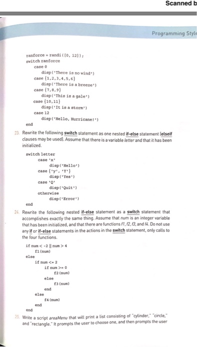  Only 23 , please do it using Matlab Scanned b Programming