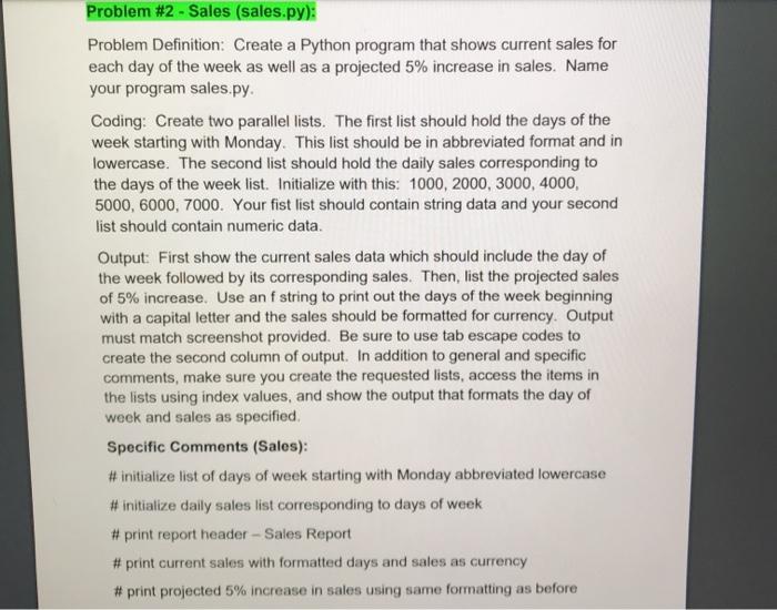  Hello could help solve this program for my python class? could