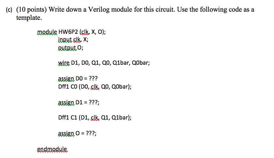 clock cycle, and the change happens at the falling edge. The circuit