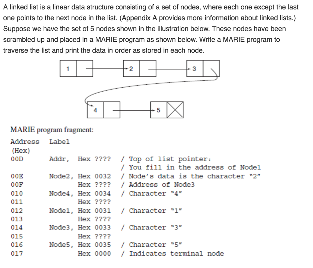  A linked list is a linear data structure consisting of a