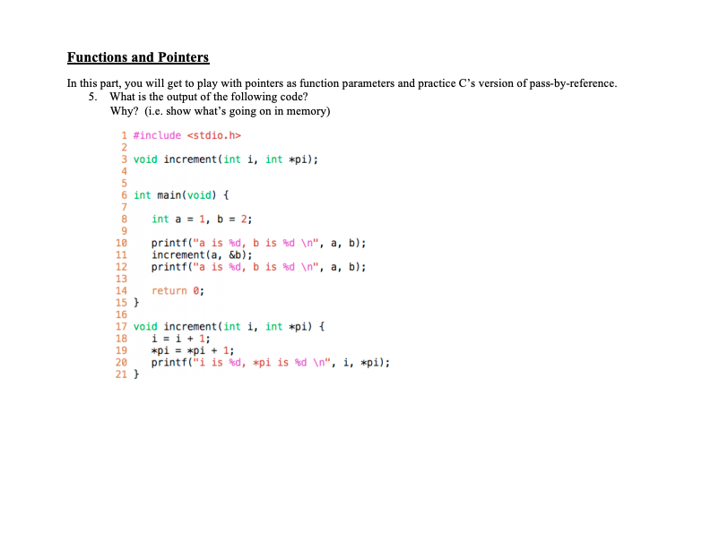 the above memory chunk table to reflect the changes that lines 6,