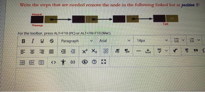  Write the steps that are needed remove the node in the