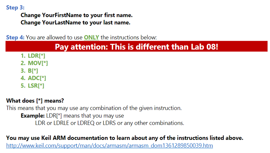 project using Keil Software (1) Make sure you use the M3 option