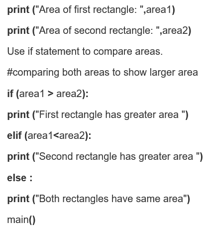 area of a rectangle is the rectangles length times its width. Write