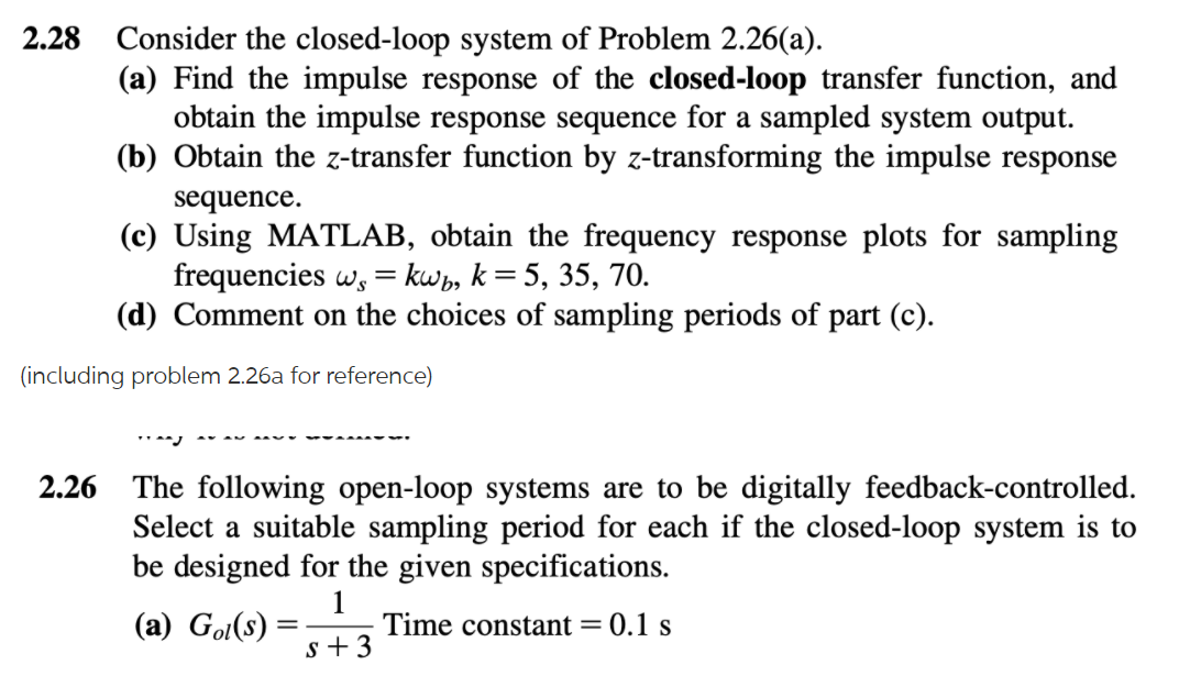 Please I need a complete solution for Problem 2.28. 2.28 Consider the