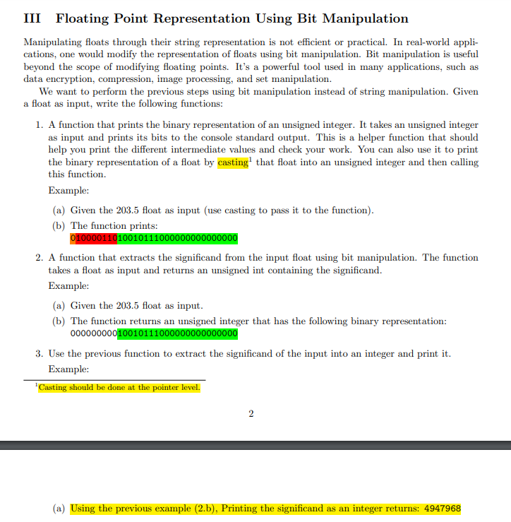 Using Bit Manipulation Manipulating floats through their string representation is not efficient