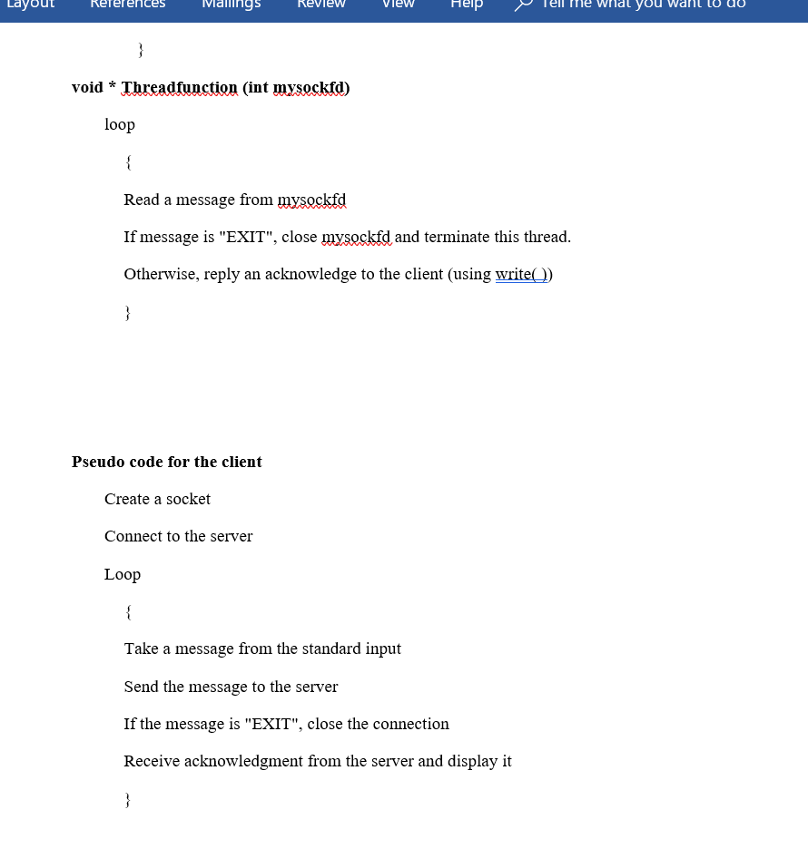 model introduced in the class. Requirements: The server should be able to