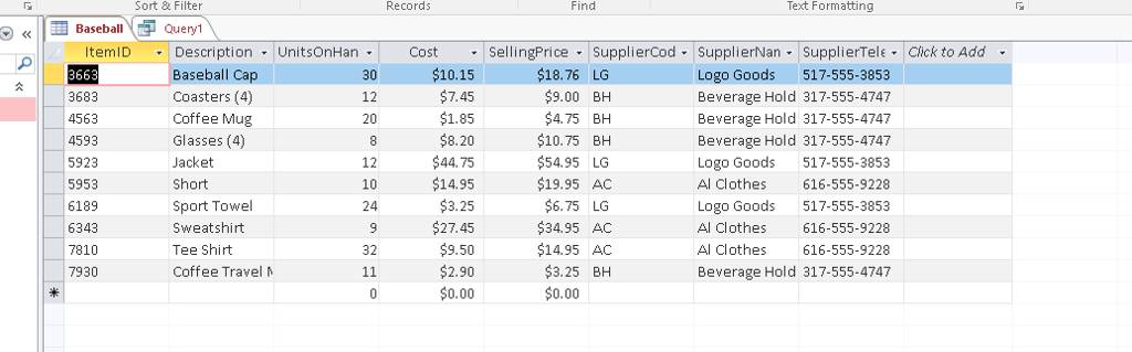 Create Access queries (each question needs a query, please save each query)