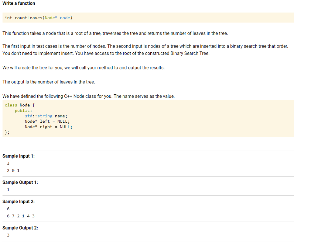 Write a function. This function takes a node that is a root