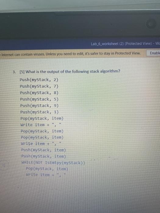  Lab_6_worksheet (2) (Protected View) - We Enable Internet can contain viruses.