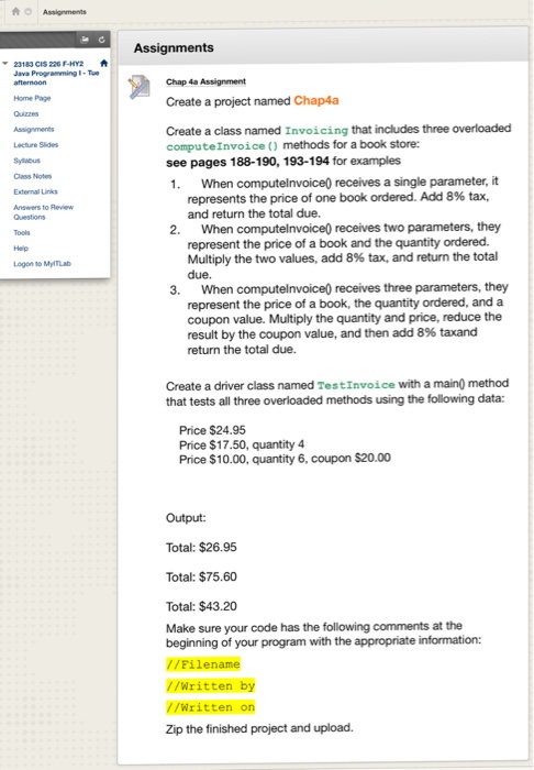  When computeInvoice() receives a single parameter, it represents the price of