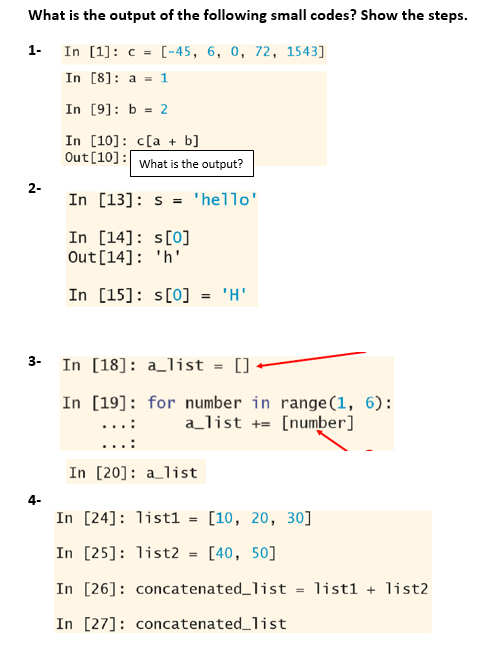  solve based on python language What is the output of the