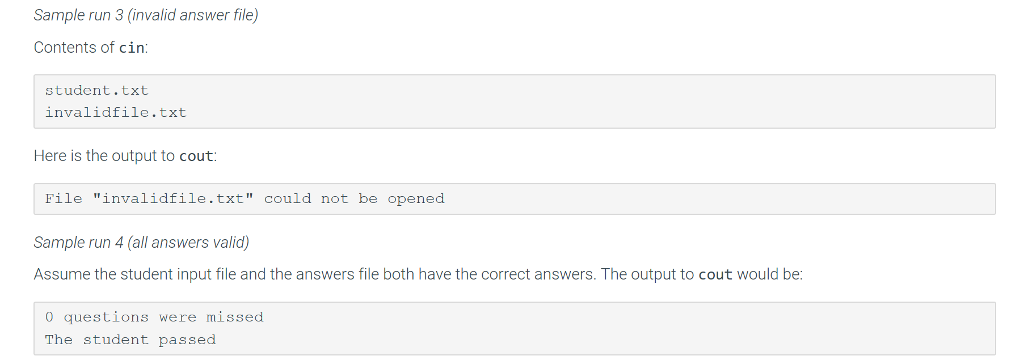 one with 20 elements) Your program will need to read in the