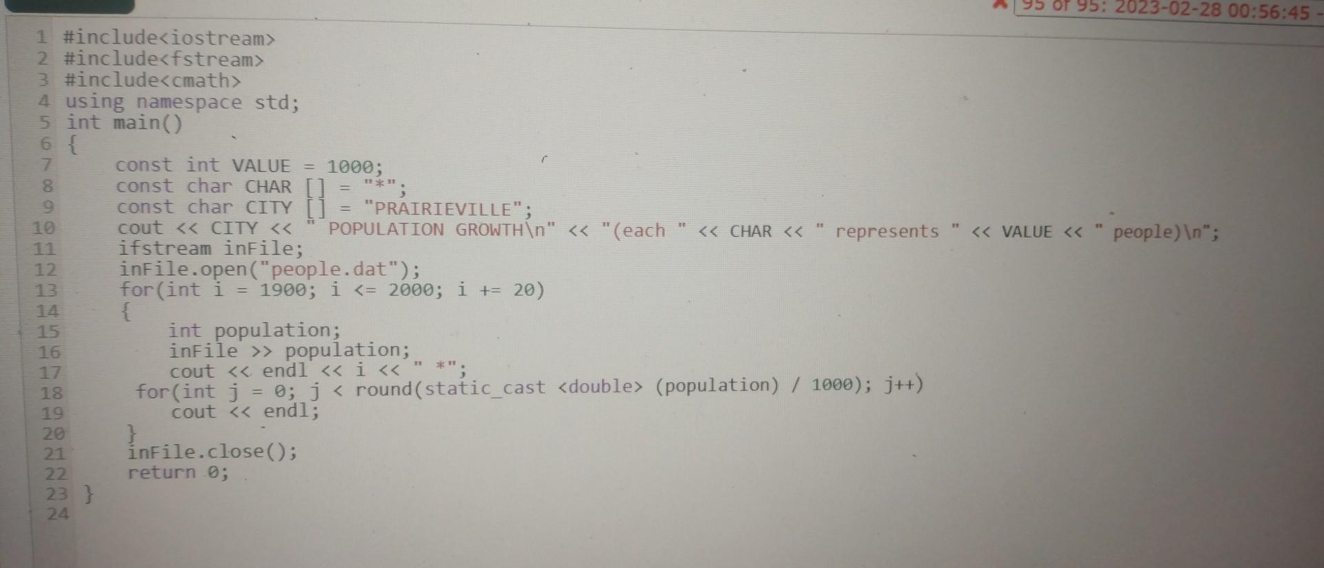 increasing numbers like the Expected output? The Actual output is what I
