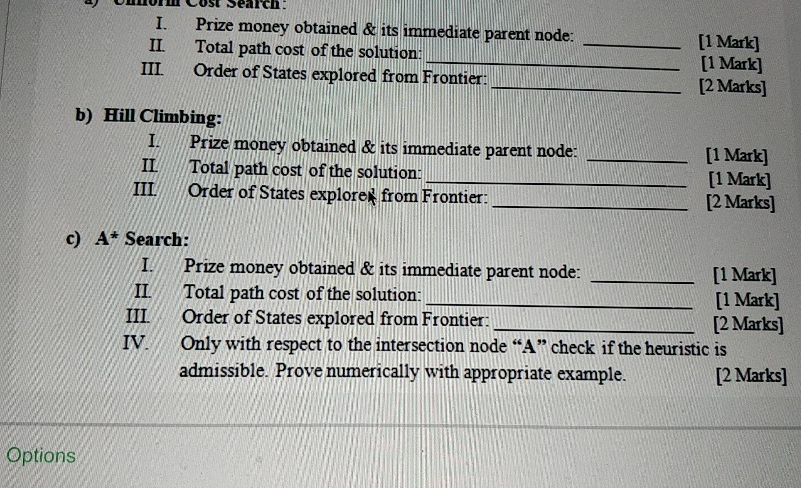 of the search. The goal state expected is to get atleast 4