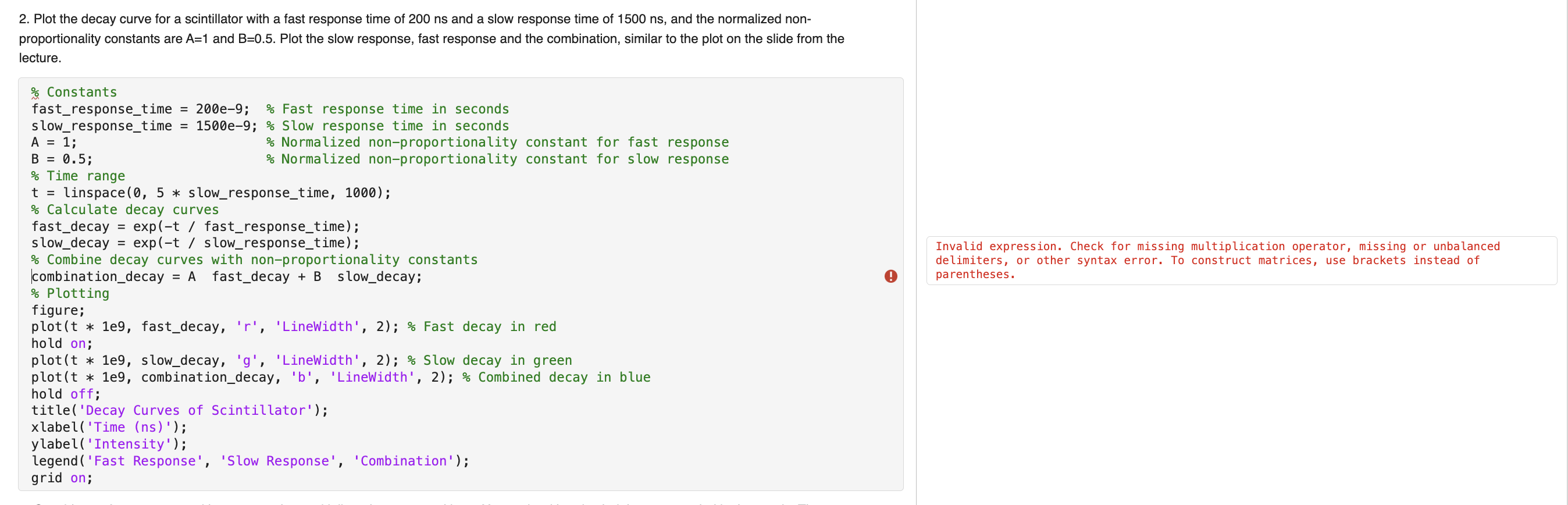  (PLEASE HELP ME FIX THE ERROR OR ANSWER THE QUESTION A