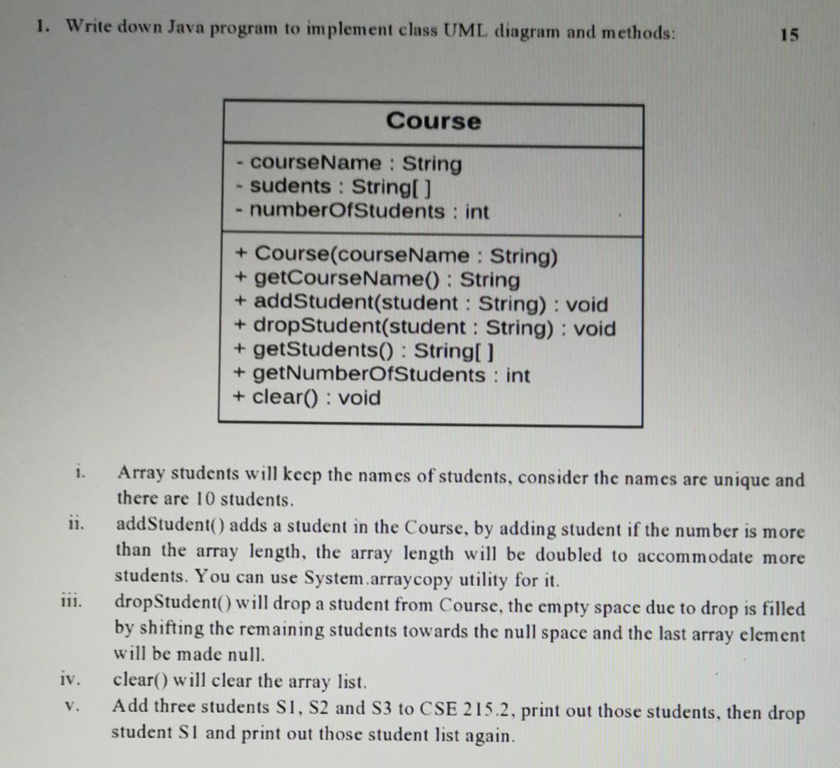  Please solve it as soon as possible( solve using java) 1.