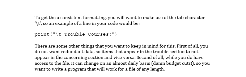 that tells you two things about the students that are having difficulties