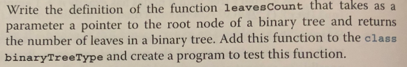 Need an int Main for this code. //Header File Binary Search Tree