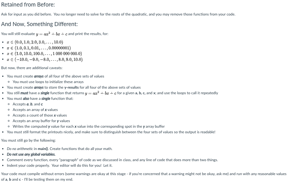  Retained from Before: Ask for input as you did before. You