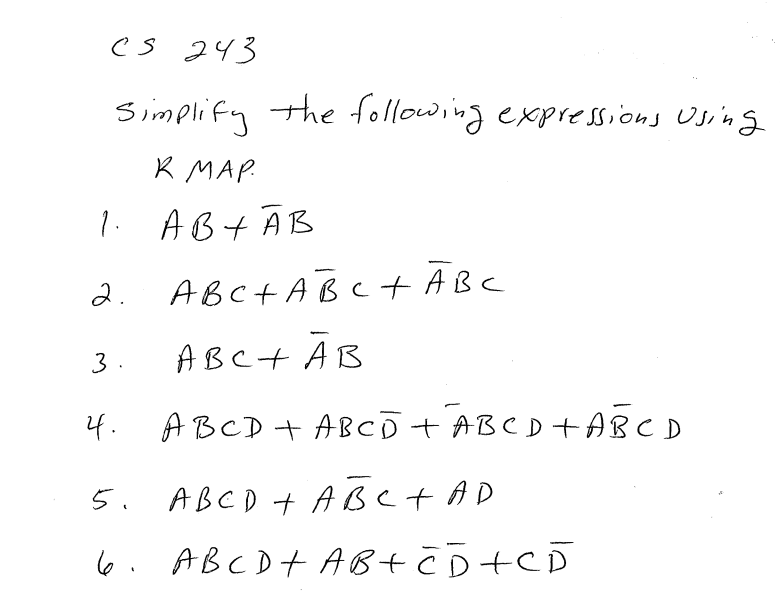 3 243 Simplify the following expressions using 5 . 1. .