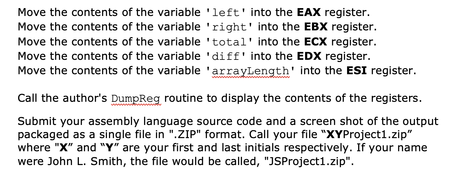 language program that performs a few arithmetic operations. This will require you