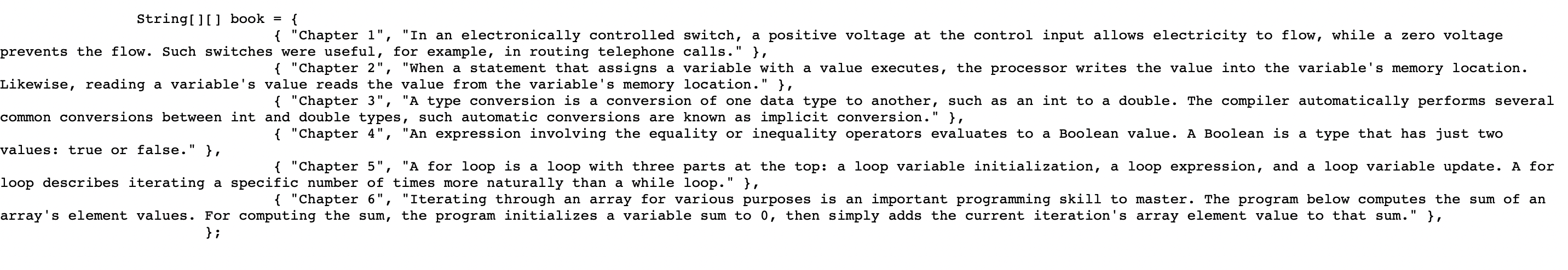 with 2D arrays - Working with some String methods Prompt You are