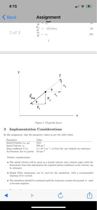 specified distance, and to determine the launch angle that gives maximum ratige