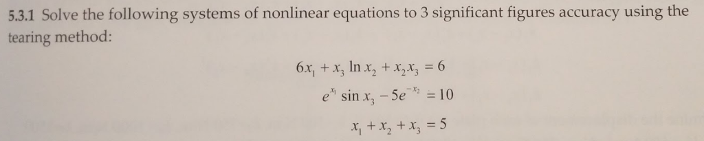  Solve using Matlab Just write out the code that would be