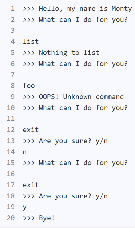 complete the below code. code output 4. 1 import sys 2 3