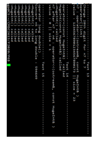 9-10 : Unary Operators Test 11-12: Comparison and operator>>() Test 13-14: Assignment