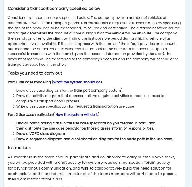 Due 23/1/2022 1. Find all participating class in the use case specification