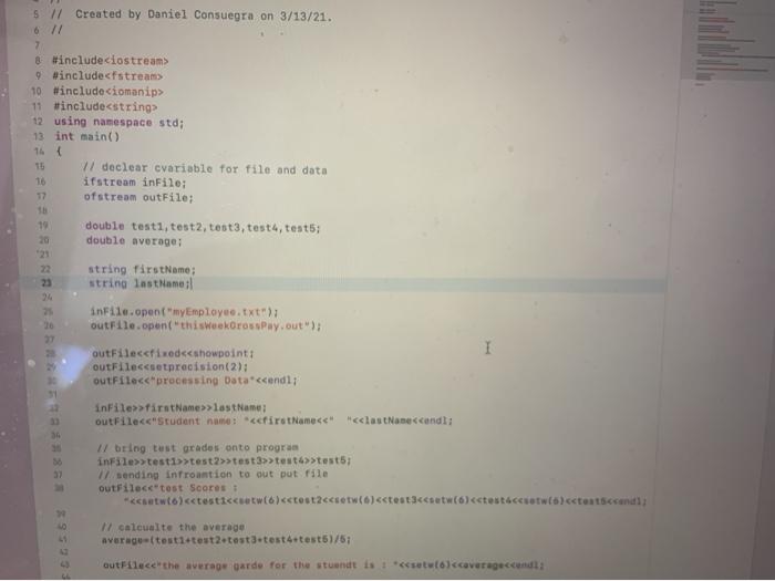 see File i created and example of how code should look the