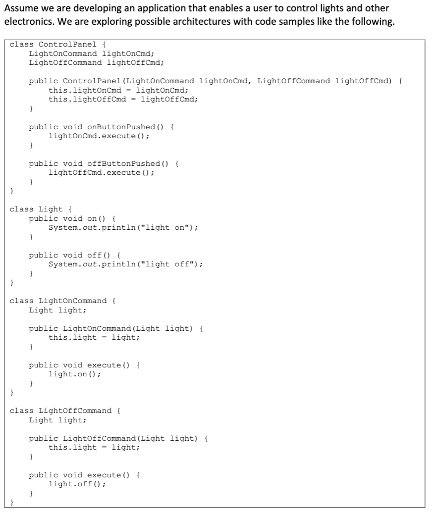  Assume we are developing an application that enables a user to