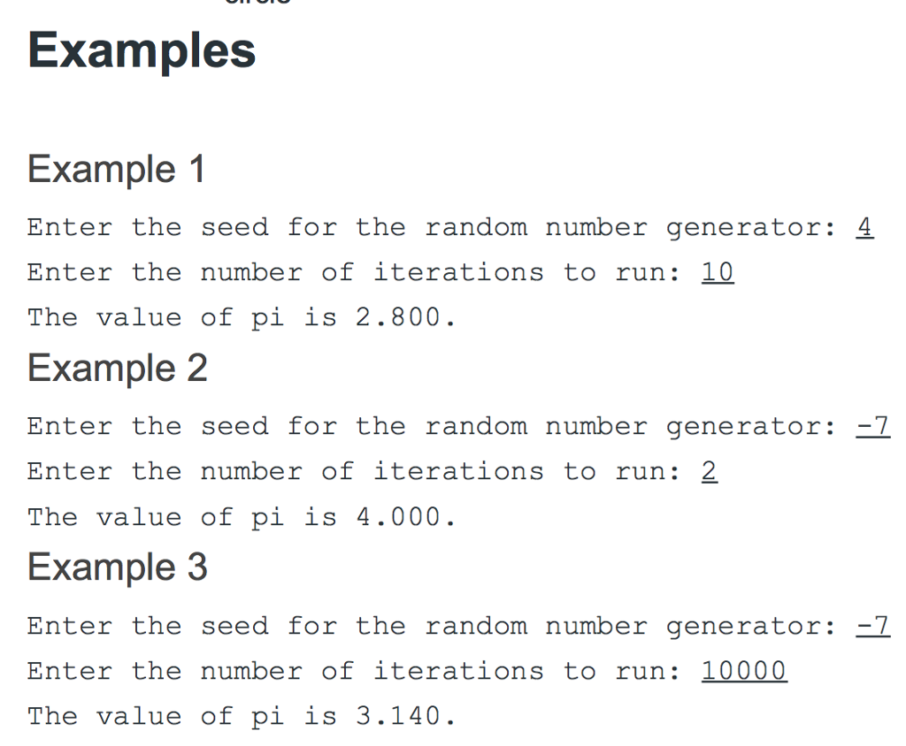Description For this problem you will be implementing a Monte Carlo method