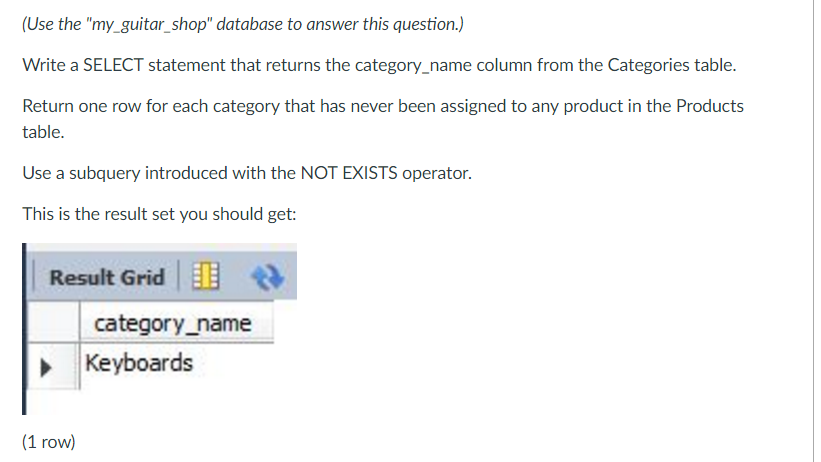  I am using SQL. I don't understand subqueries at all. Question