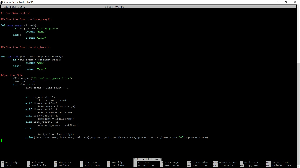 Hi. I have a scripting assignment using python and I need help