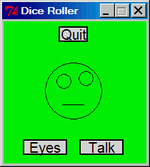 that I gave in Monday's lecture. Create a face and three buttons.