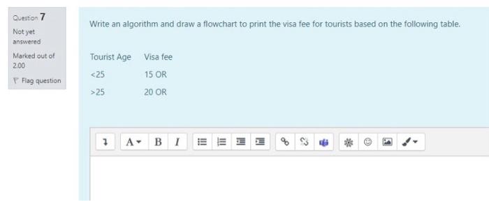  fast Write an algorithm and draw a flowchart to print the