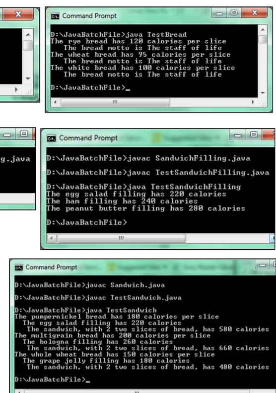 per slice. Include a constructor that takes parameters for each field, and