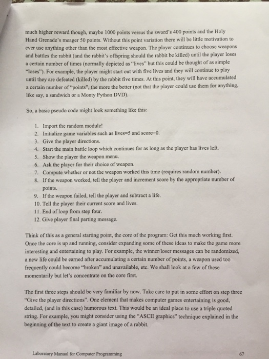 simple as possible Caerbannog Objective The objective of this exercise is to