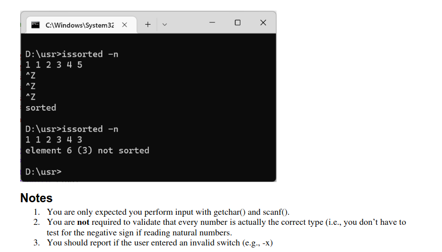 whether a data stream is sorted in ascending order. A data stream