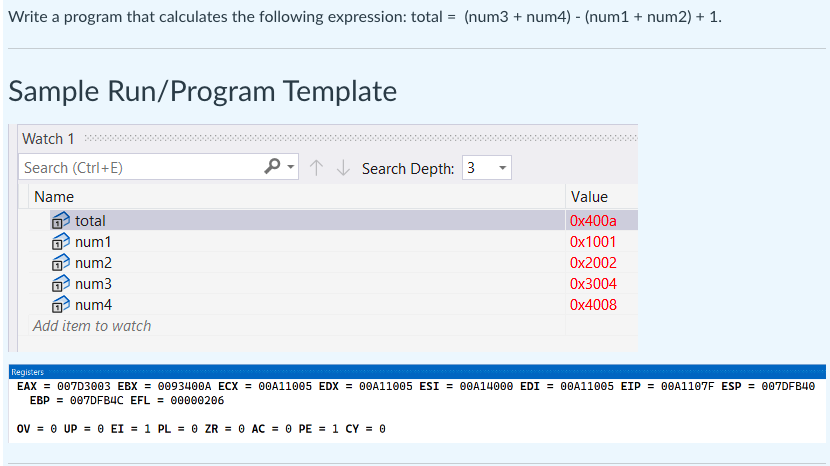  Need help in this please. This is aseembley language. Write a